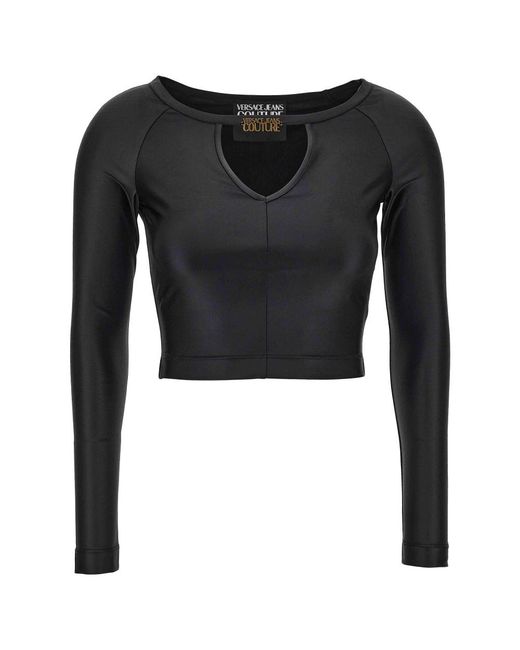 Versace Jeans Couture Long Sleeve Tops in het Black