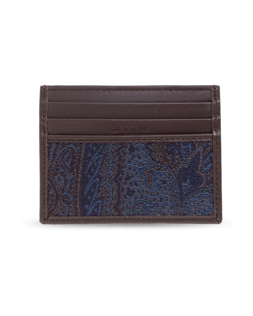 Etro Essential Jacquard Kartenetui in Blue für Herren