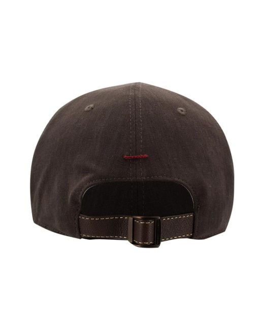 Brunello Cucinelli Verstellbare Baseballkappe Mit Frontstickerei in Brown für Herren