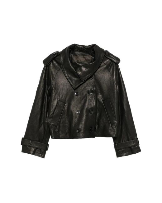 Giorgio Brato Black Leather Jackets