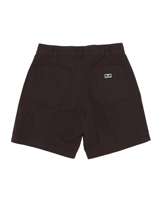 Obey Black Casual Shorts for men