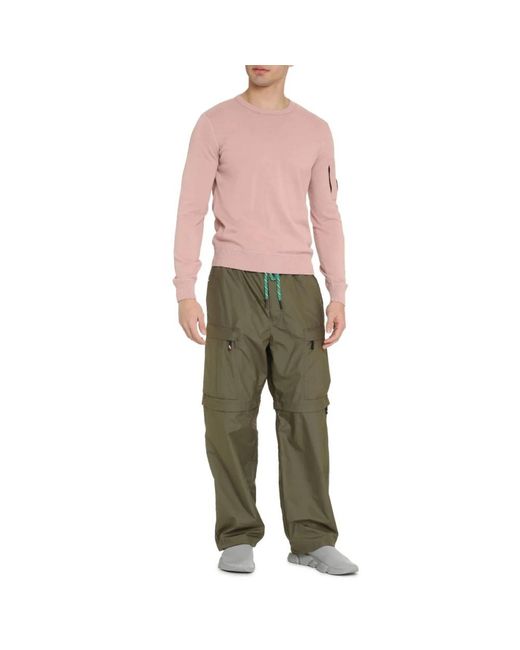 C P Company Pink Round-Neck Knitwear for men