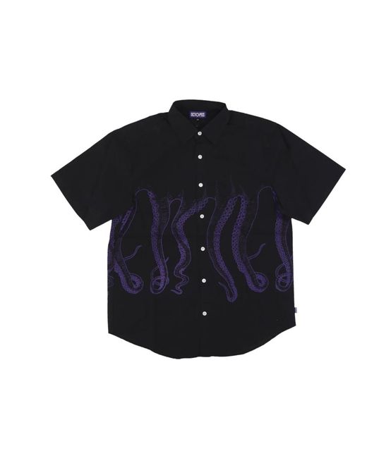Octopus Black Short Sleeve Shirts for men