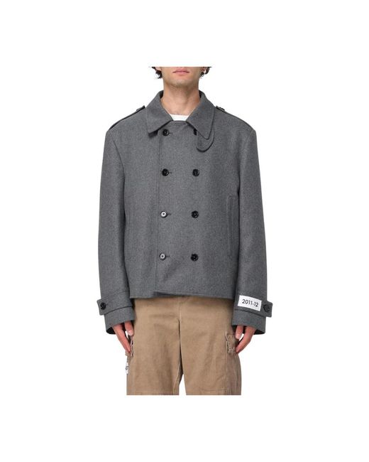 Dolce & Gabbana Jassen ,Grijs ,Wol Luxe Grijze Peacoat Jas in het Gray voor heren