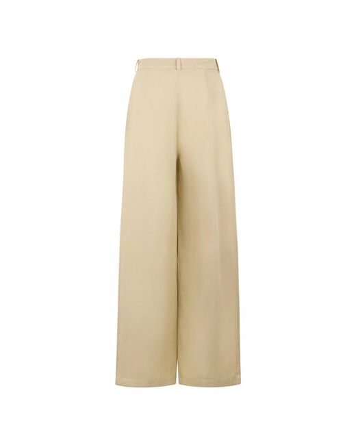 120% Lino Natural Wide Trousers