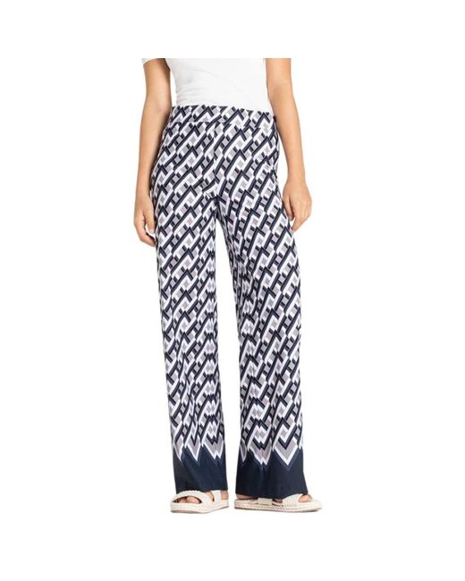 Cambio Blue Wide Trousers
