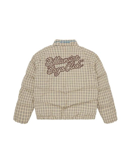 BBCICECREAM Script Nylon Check Puffer Jacket in het Natural voor heren