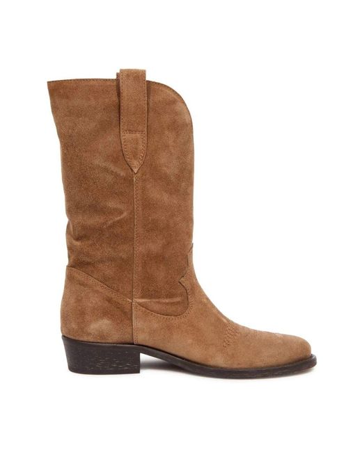 Via Roma 15 Brown Cowboy Boots