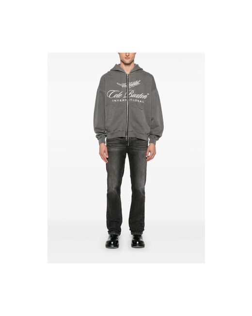 Cole Buxton Gray Zip-Throughs for men