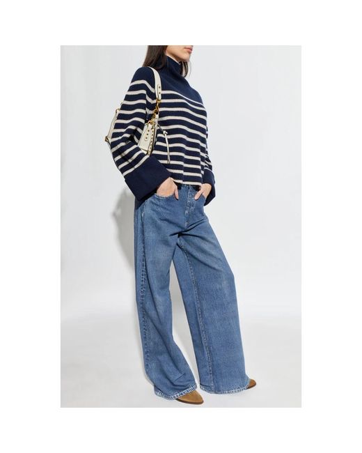 Rag & Bone Truien & Vesten ,Blauw ,Wol Wool Turtleneck in het Blue