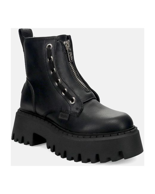 Buffalo Black Lace-Up Boots