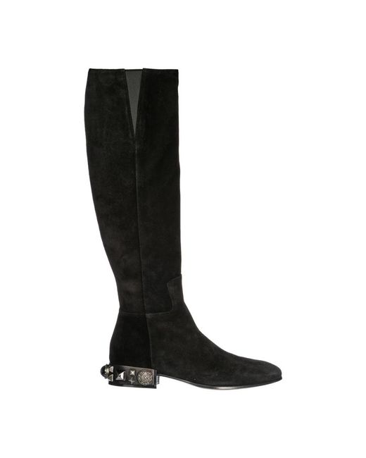 Dolce & Gabbana Black Over-The-Knee Boots