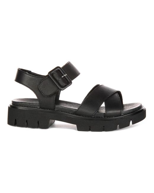 Remonte Black Flat Sandals