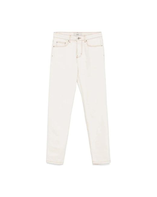 AMI Patch Logo Jeans Klassischer Stil in White für Herren