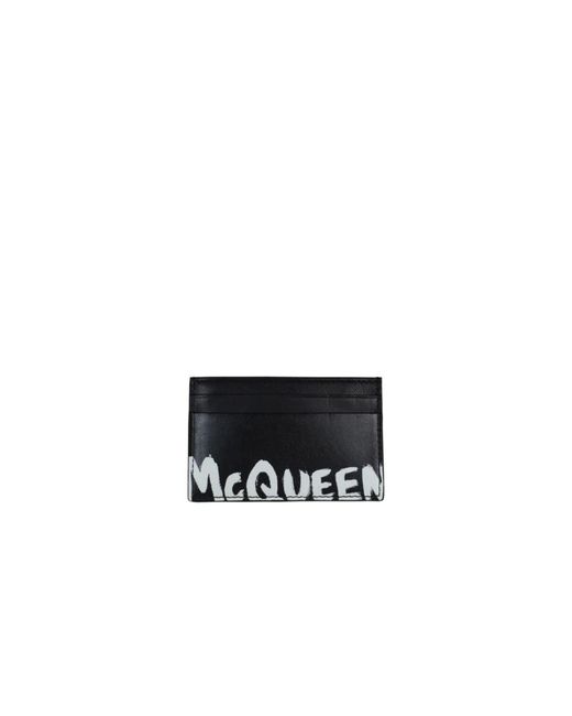 McQueen Logo Detail Kartenetui in Black für Herren