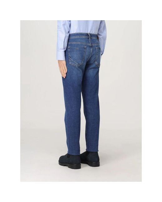 Incotex Blue Slim-Fit Jeans for men