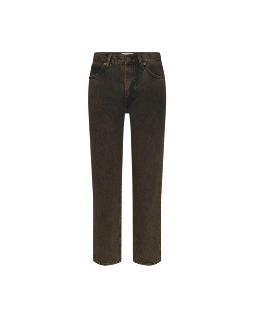 FRAME Black Straight Fit Jeans