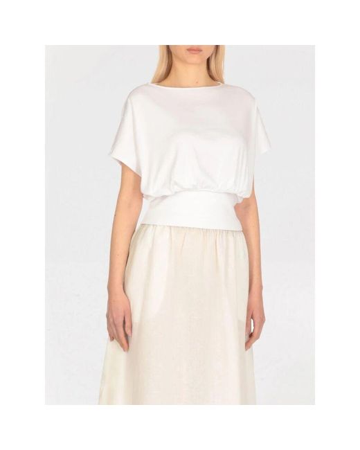 Fabiana Filippi White Weiße Crew Neck T-Shirt