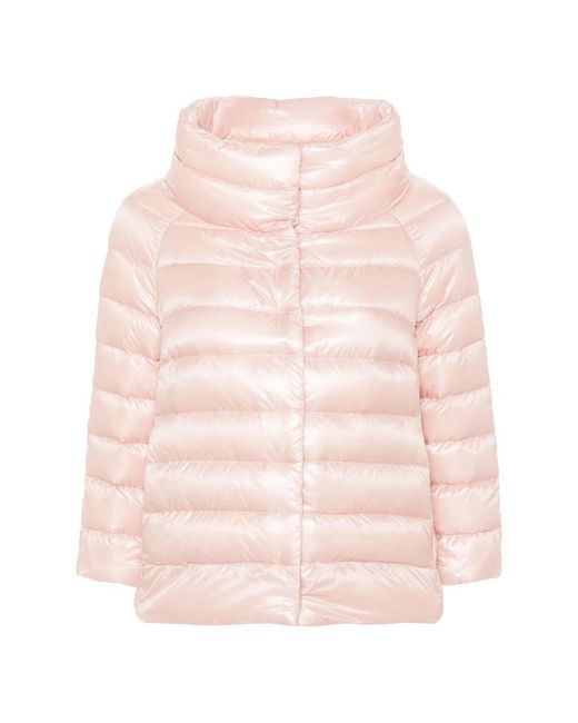 Herno Jassen ,Roze ,Nylon Mini Cape Sofia in het Pink