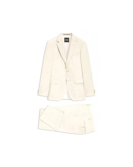 Boss Natural Single Breasted Suits for men