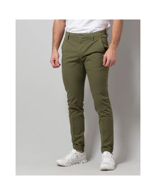 Dondup Green Slim-Fit Trousers for men
