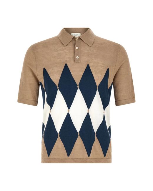 Ballantyne Argyle Polo in het Blue voor heren
