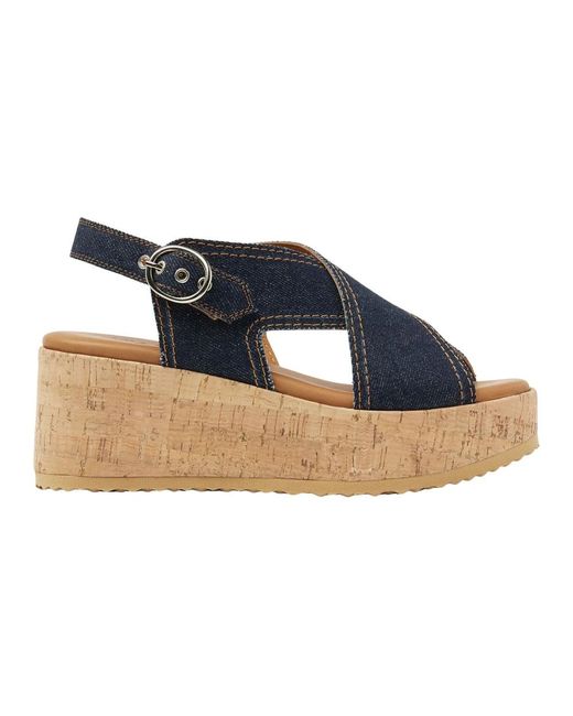 Wedges Via Vai en coloris Blue