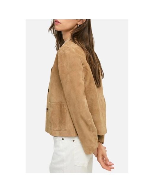 Leather Jackets Yerse de color Natural