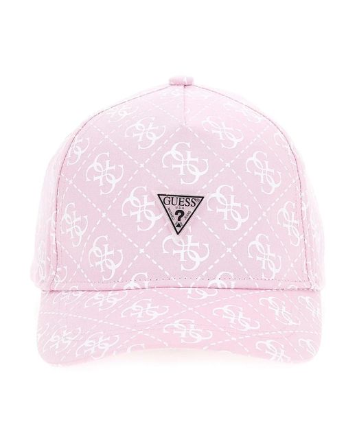 Baseball logo 4g all over di Guess in Pink