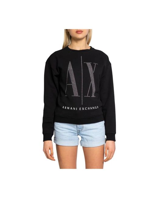 Armani Exchange Black Sweatshirts