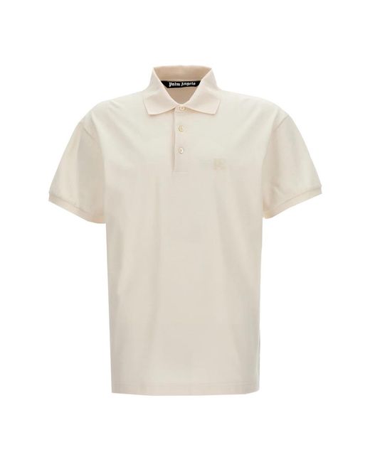 Palm Angels Monogram Polo in het White voor heren