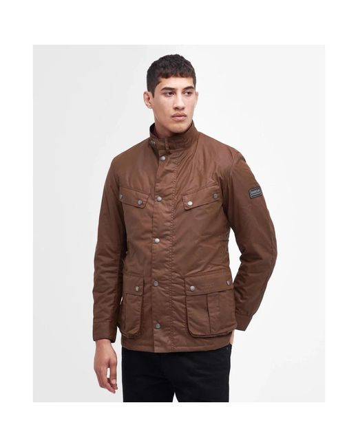 Barbour Jassen ,Bruin ,Katoen Duke Wax Jas Tourer Stijl in het Brown voor heren