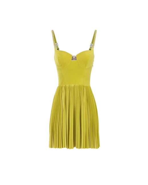 Elisabetta Franchi Yellow Short Dresses