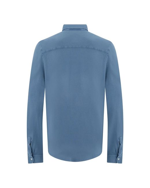 Fedeli Elegant Katoenen Overhemd in het Blue voor heren