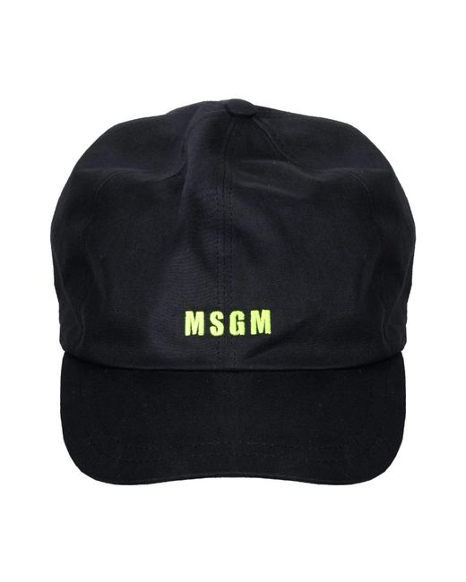 MSGM Accessoires ,Zwart ,Katoen Baseballpet in het Blue voor heren