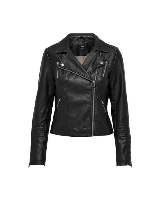 ONLY Black Leather Jackets
