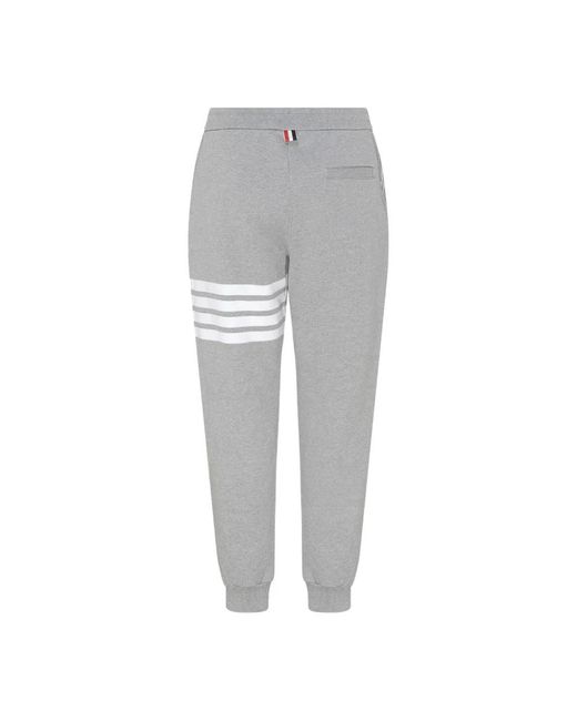 Thom Browne Broeken ,Grijs ,Katoen Classic 4 Bar Joggingbroek in het Gray voor heren