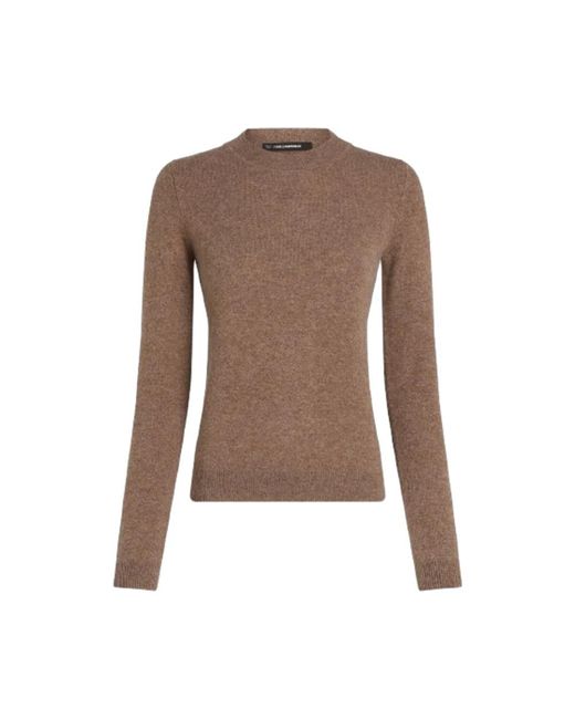 Karl Lagerfeld Round-Neck Knitwear in het Brown