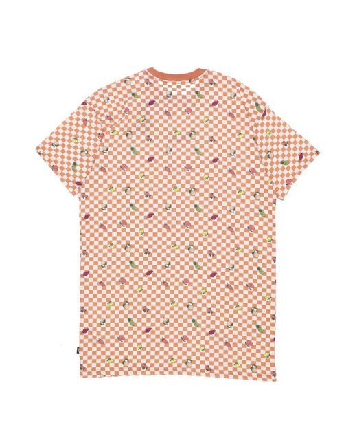 Vans Tops ,Roze ,Center Vee Print Tee Jurk in het Pink