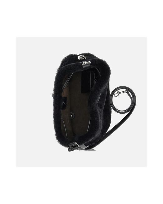 Hogan Black Mini Shearling Stilvolle Hocket