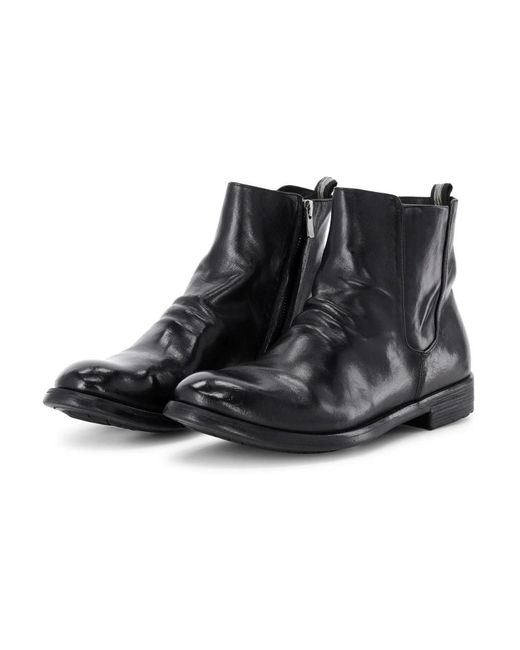 Officine Creative Black Ankle Boots for men