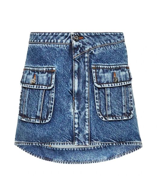 J.W. Anderson Patch Pocket Mini Rok in het Blue