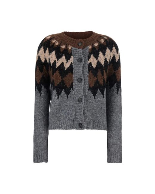 Cardigans Tela en coloris Black