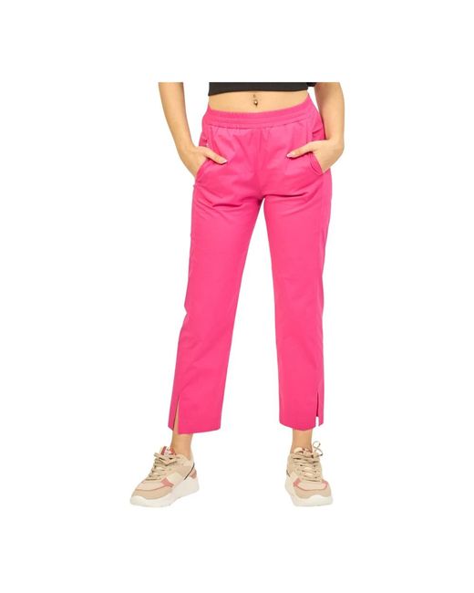 Pantalones fucsia crop de algodón Jijil de color Pink