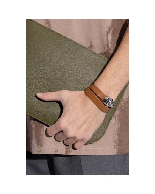 McQueen Lederarmband in Brown für Herren