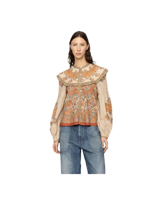 Sea Blue Romantische fiorella-bluse mit blumenmuster