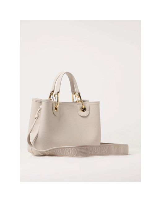 Emporio Armani Natural Stilvolle Schulter Einkaufstasche