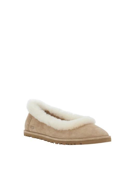 Ugg Schoenen ,Suède Zora Ballerina in het Natural