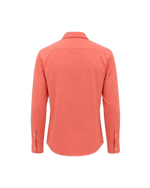 Fedeli Pink Casual Shirts for men