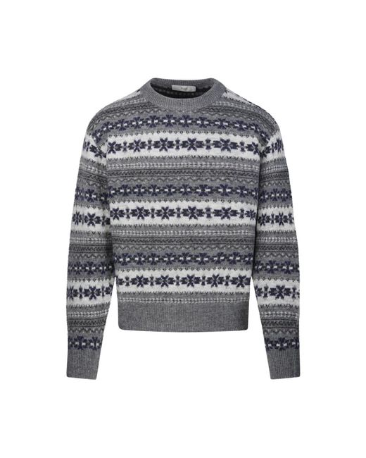 DUNST Gray Round-Neck Knitwear for men